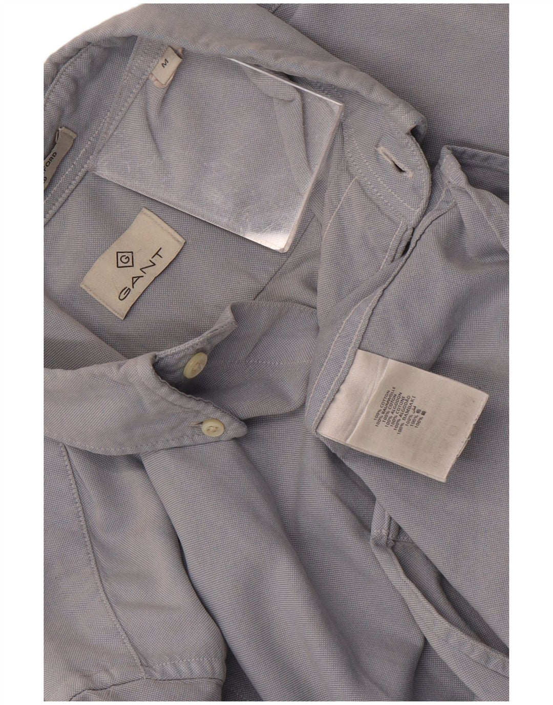 GANT Camicia aderente da uomo in cotone blu medio