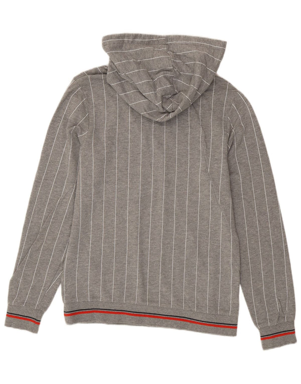 Maglione con cappuccio da uomo Jack & Jones piccolo in cotone a righe grigie