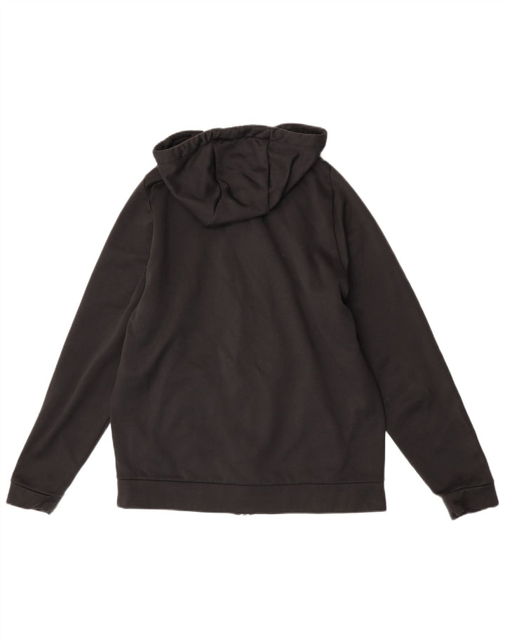 Felpa con cappuccio e zip Nike Dri Fit da uomo in poliestere nero medio