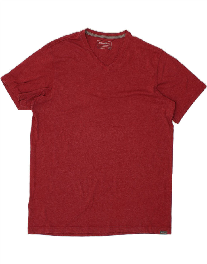 EDDIE BAUER Mens T-Shirt Top XL Red Cotton Vintage Eddie Bauer and Second-Hand Eddie Bauer from Messina Hembry 