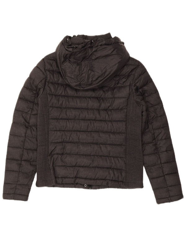 Giacca imbottita con cappuccio per ragazze Superdry 15-16 anni grande poliestere grigio