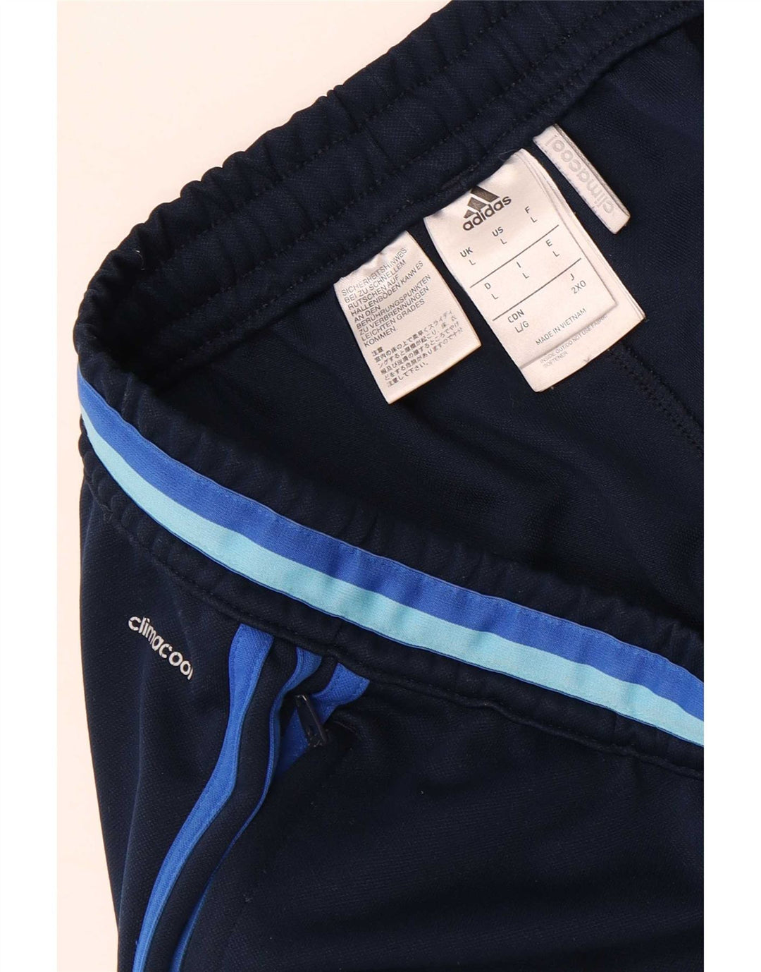 Pantaloni da tuta Adidas Climacool da uomo grandi in poliestere blu navy