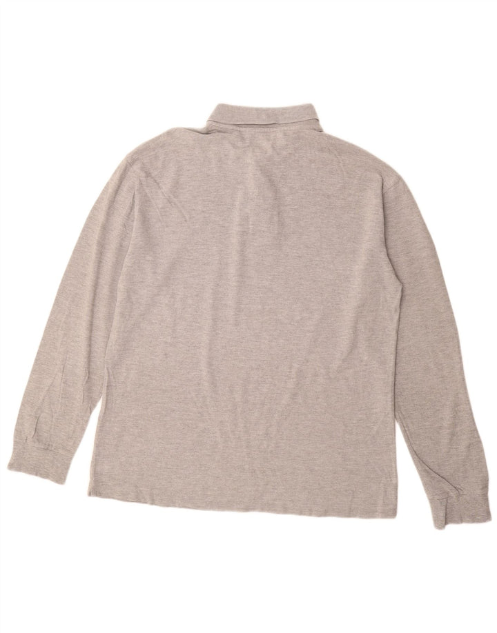 Polo Kappa Uomo Manica Lunga XL Cotone Grigio