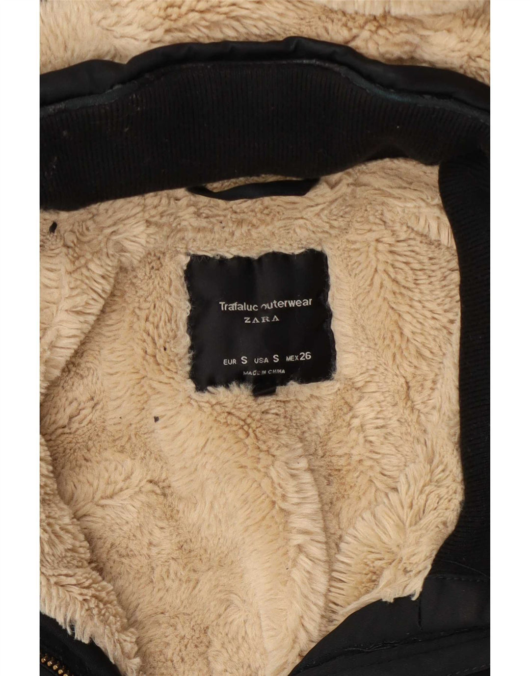 Giacca Parka con cappuccio da donna Zara UK 10 piccola nera
