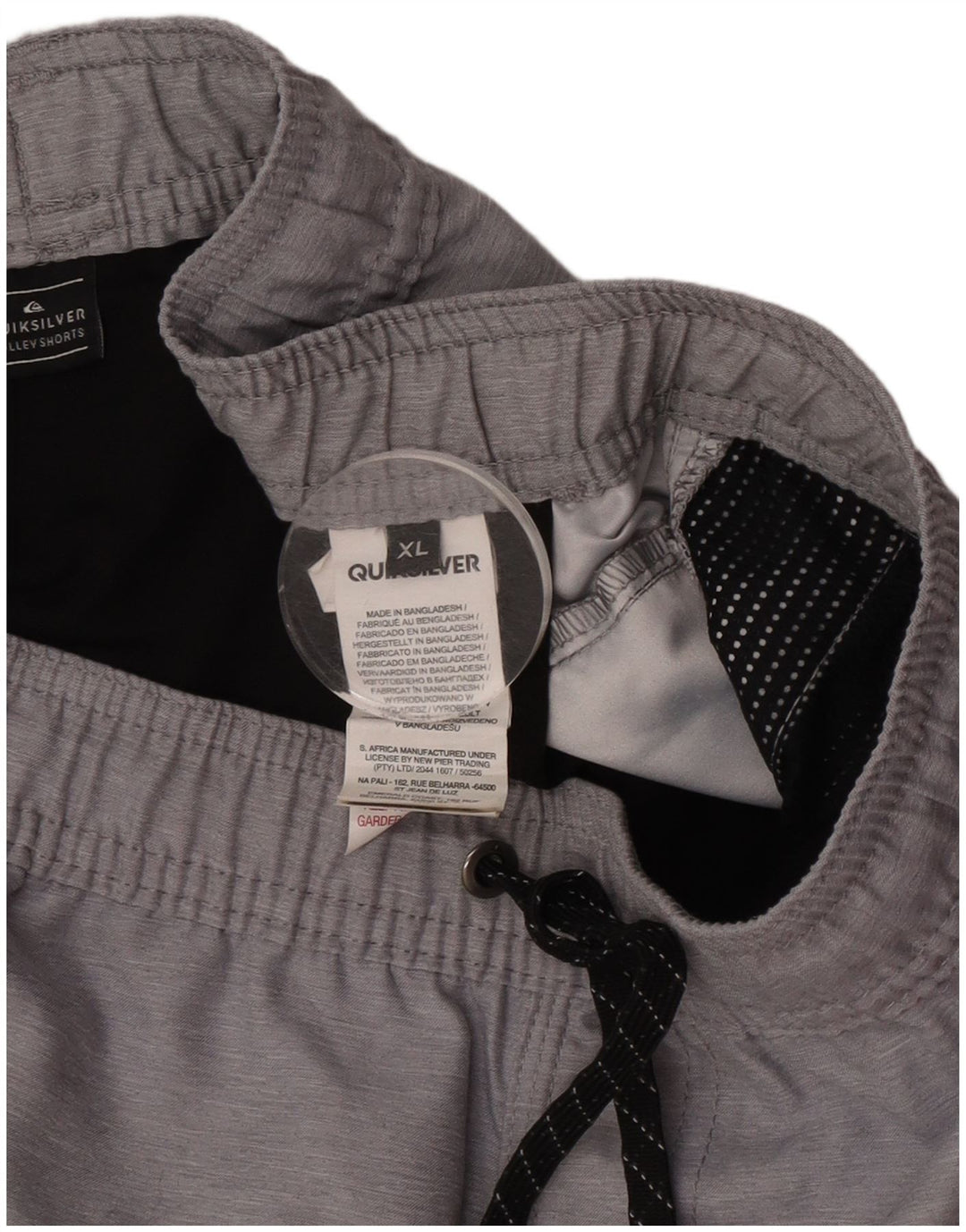 Pantaloncini da bagno da uomo Quiksilver XL grigio poliestere