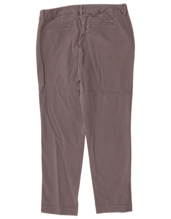 Tommy Hilfiger Pantaloni slim cropped da donna US 10 Large W30 L26 Cotone grigio