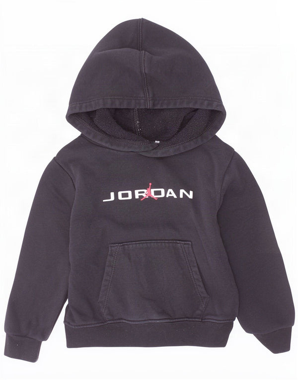 Felpa con cappuccio grafica Jordan Baby Boys 18-24 mesi in cotone nero