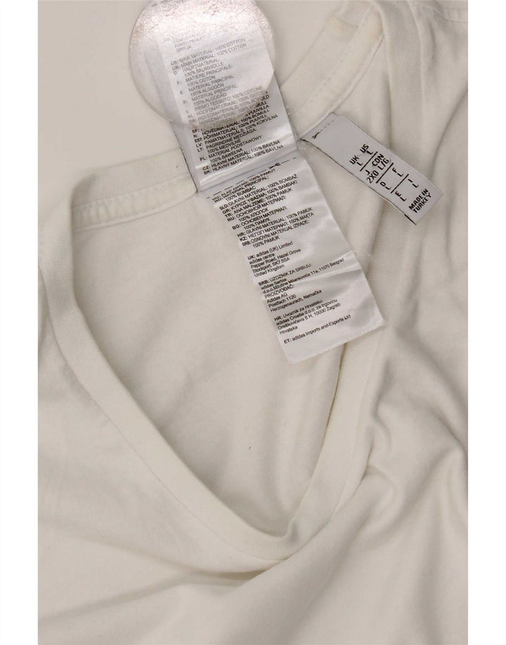 Maglietta Adidas da uomo Top Large in cotone bianco