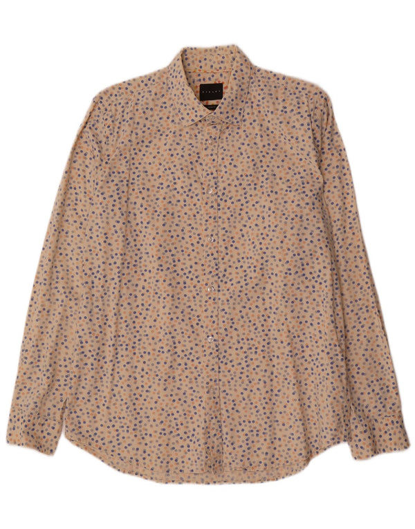 Camicia Sisley da uomo vestibilità regolare beige medio maculato