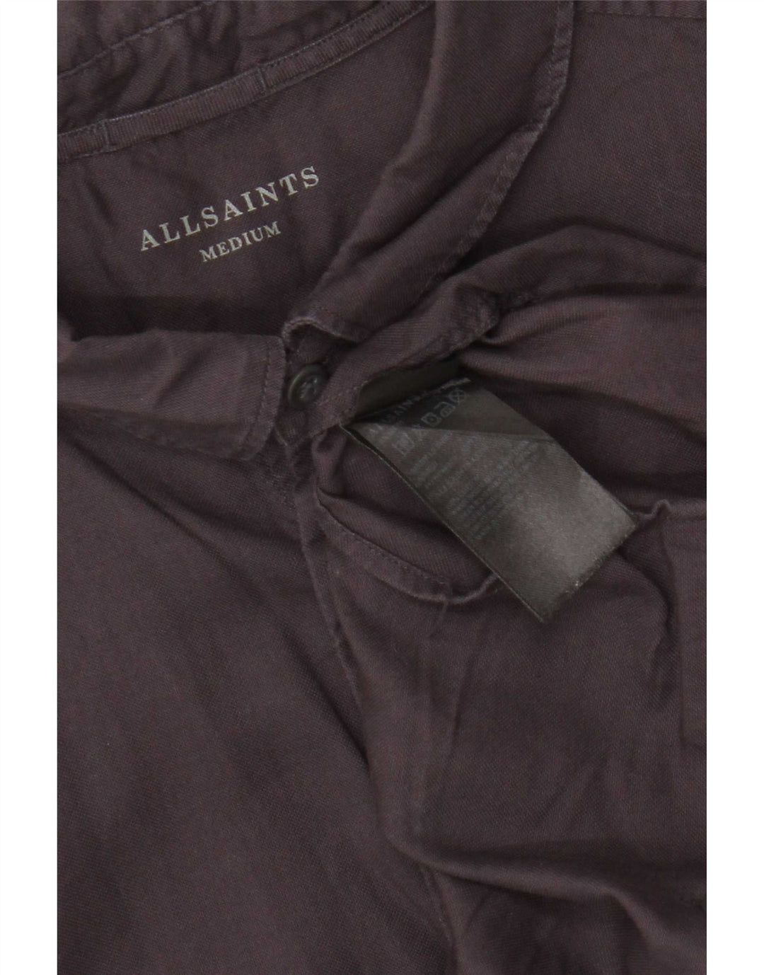 Camicia da uomo All Saints in cotone nero medio