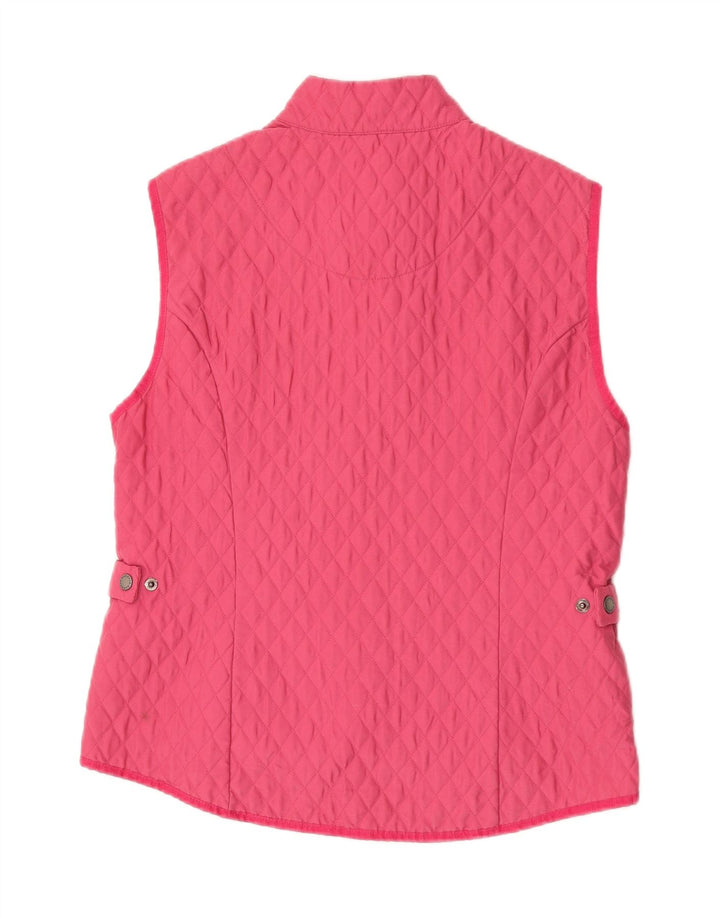 Gilet trapuntato da donna Barbour UK 12 poliestere rosa medio