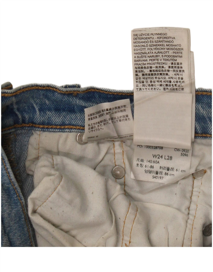 Jeans dritti 501 da donna Levi's W24 L28 cotone blu