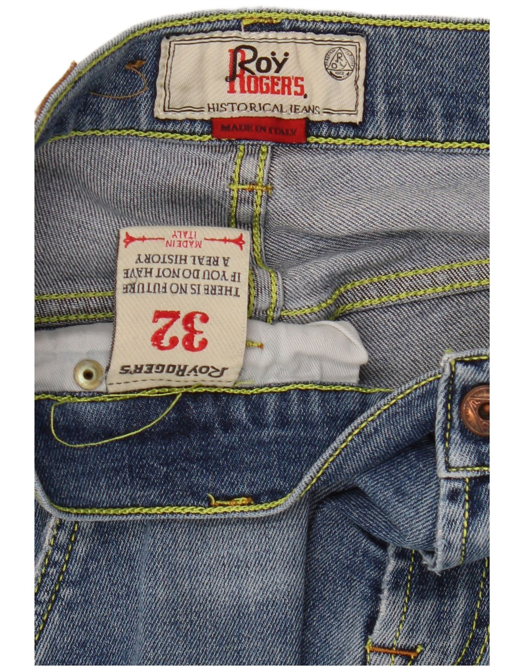 Jeans slim da uomo Roy Rogers W32 L30 cotone blu