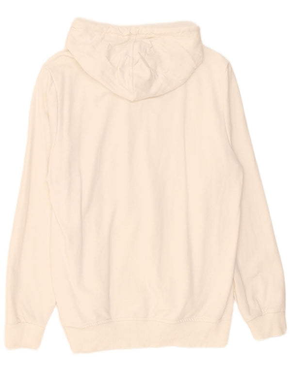 Felpa con cappuccio grafica da uomo Hugo Boss XL in cotone bianco