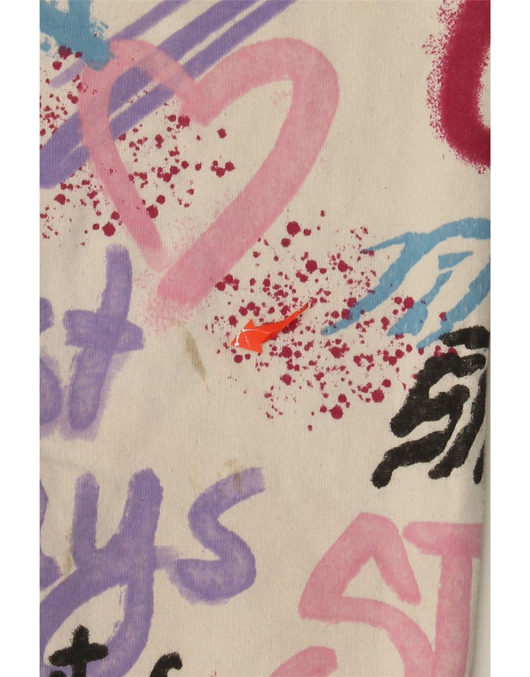 Pantaloni da tuta con grafica ZARA per ragazze 13-14 anni in cotone bianco sporco