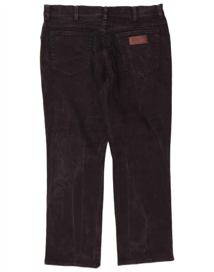 WRANGLER Jeans dritti elasticizzati Texas da uomo W38 L30 cotone nero