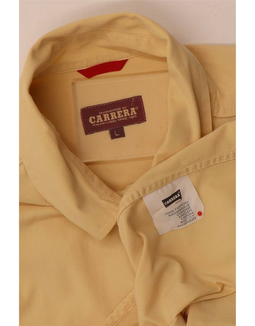 Camicia Carrera Uomo Large in cotone giallo