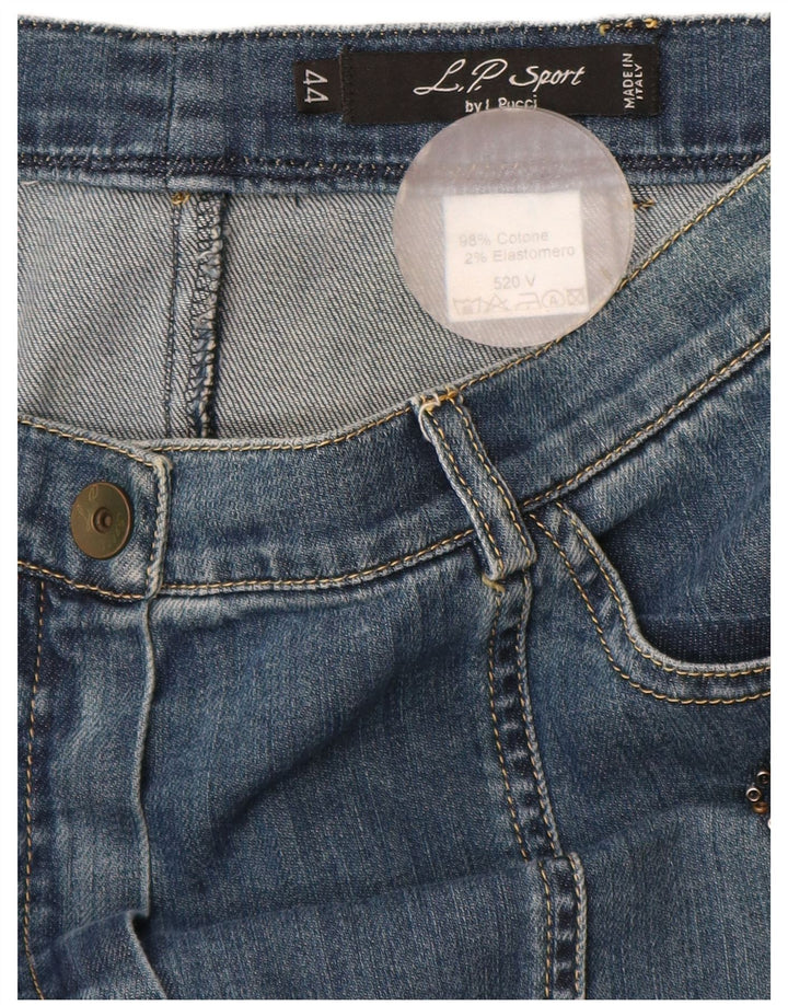 Gonna Denim Donna L.Pucci IT 44 Media W28 Blu Cotone