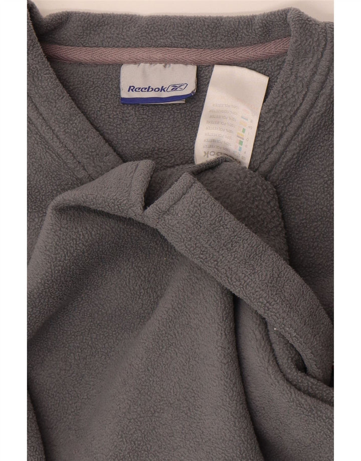 Maglione in pile da uomo Reebok Large grigio poliestere