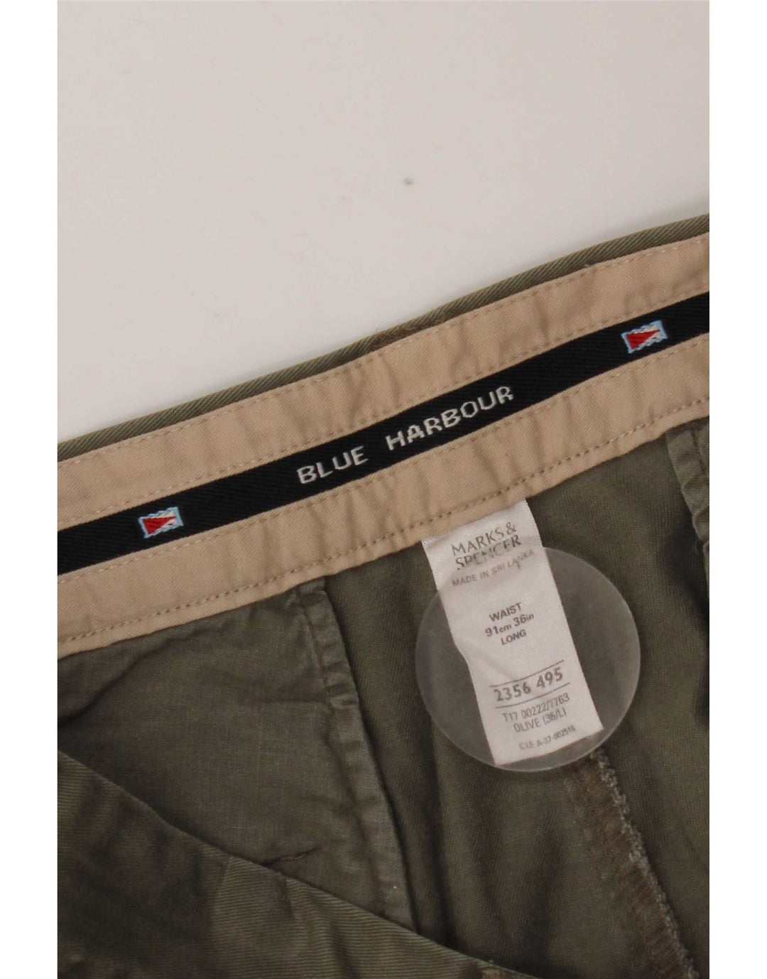Pantaloncini chino con pegged Marks & Spencer da uomo blu W36 grandi cachi