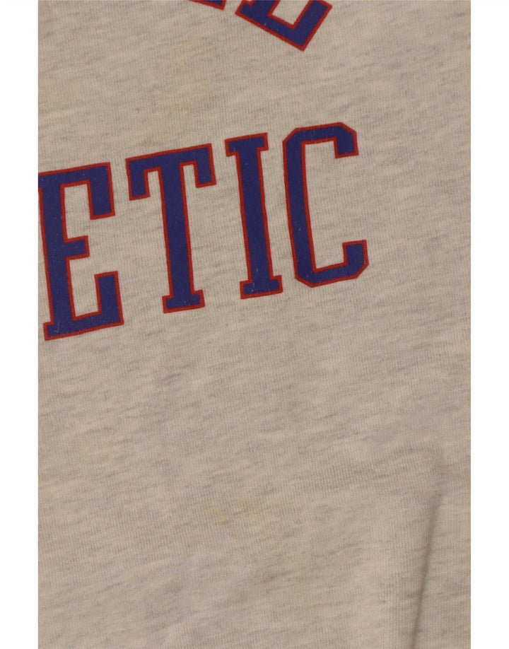Felpa grafica da uomo Russell Athletic, maglione XL, cotone grigio