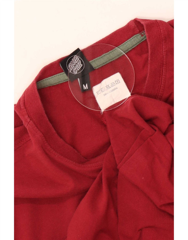 T-shirt grafica da uomo Santa Cruz Top in cotone rosso medio