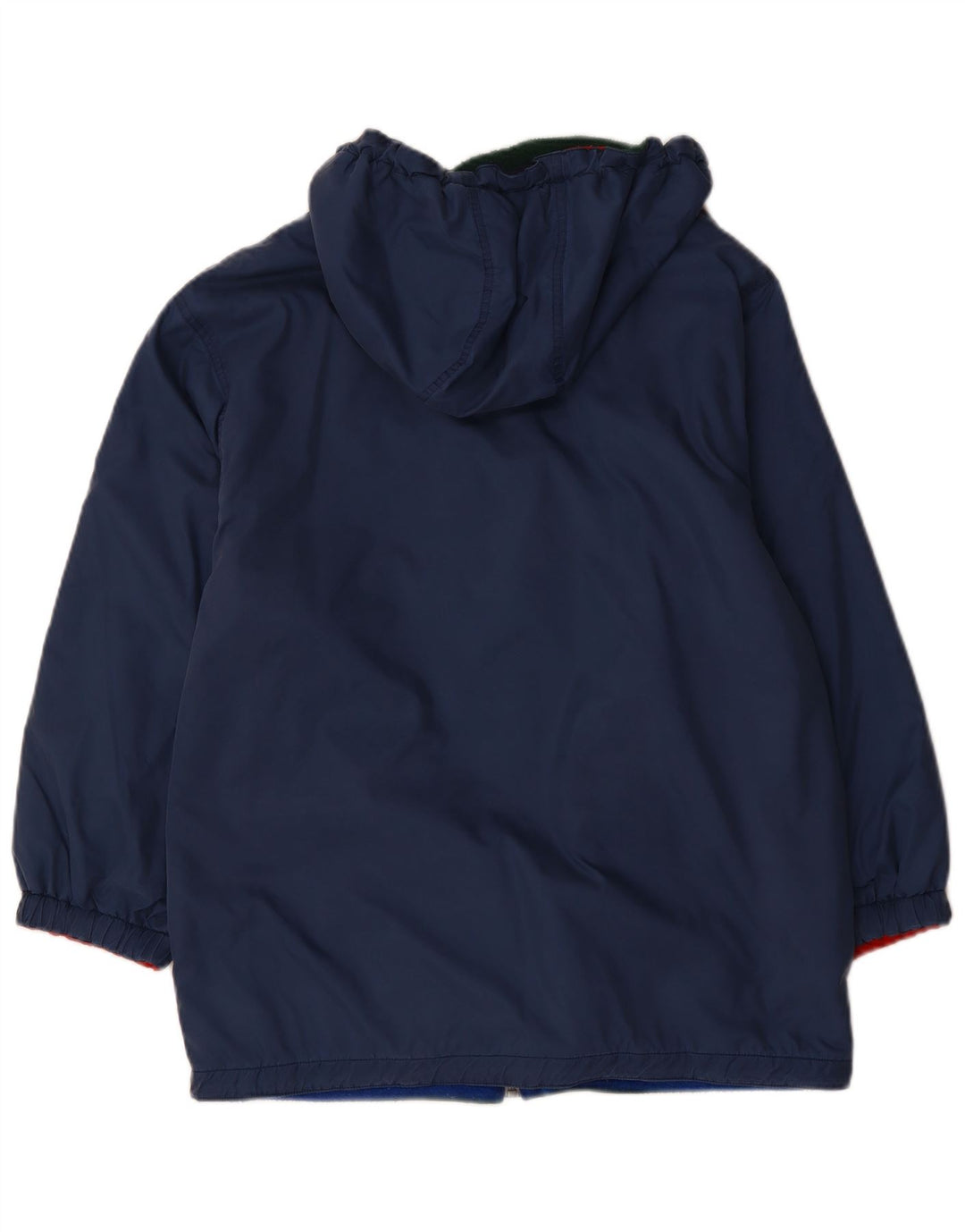 Giacca reversibile con cappuccio oversize da donna VINTAGE UK 12 medio blu navy