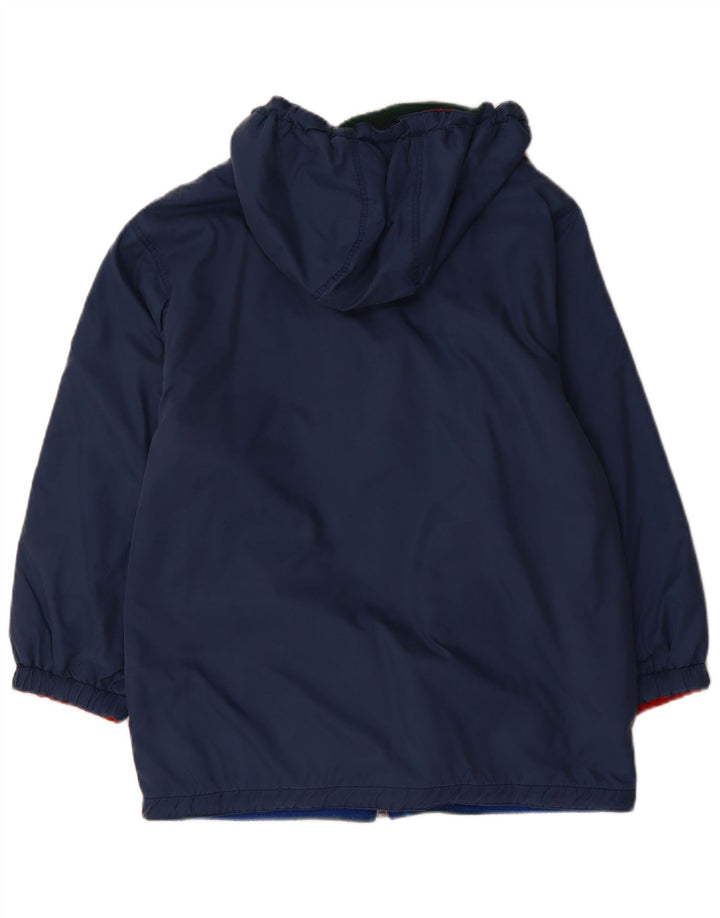 Giacca reversibile con cappuccio oversize da donna VINTAGE UK 12 medio blu navy