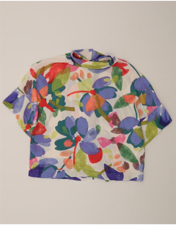 C&A Womens Short Sleeve Shirt Blouse EU 40 Medium Multicoloured Floral