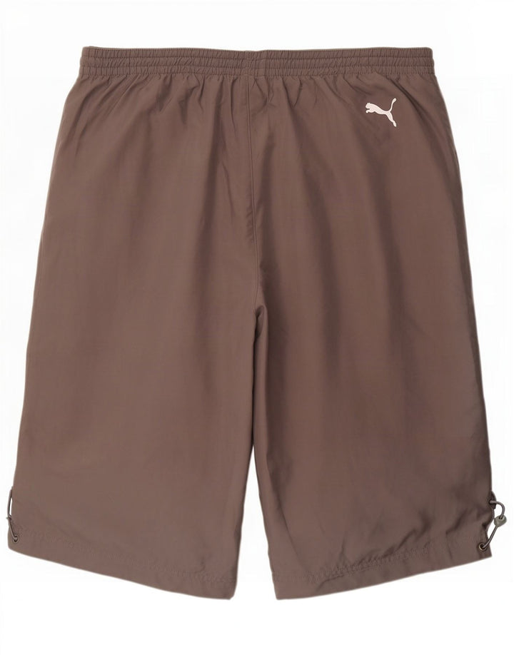 Pantaloncini sportivi da uomo Puma Graphic Bermuda in poliestere grigio medio