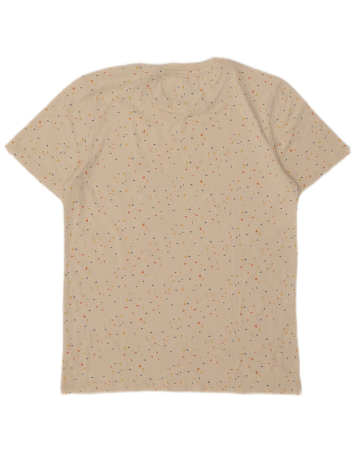 T-shirt da uomo Lyle & Scott in cotone maculato bianco sporco medio