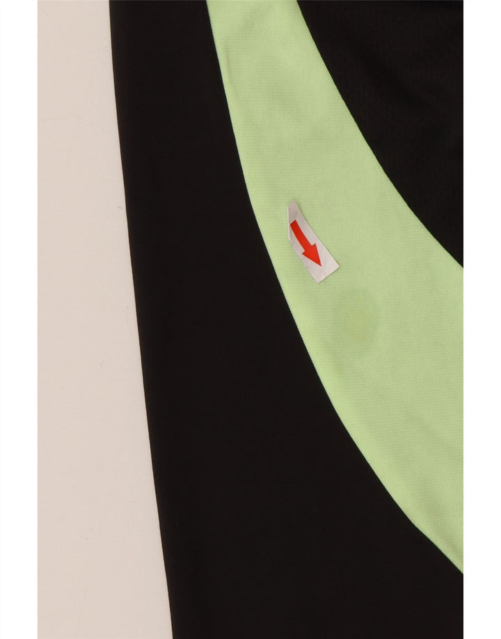 Top della tuta da ginnastica Puma da ragazzo con zip e collo, 7-8 anni, color block nero