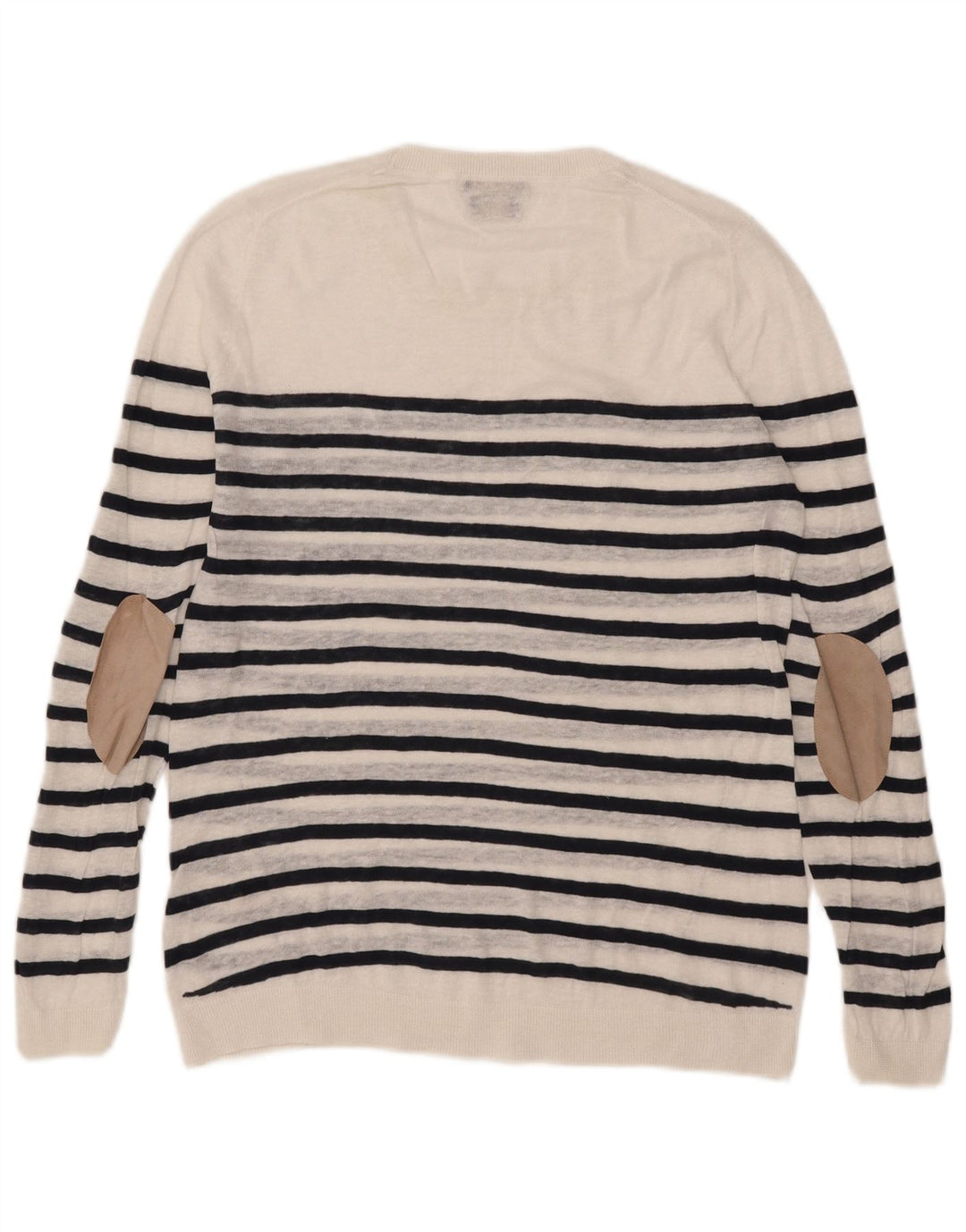 Maglione maglione girocollo da donna Massimo Dutti UK 16 grandi righe bianche