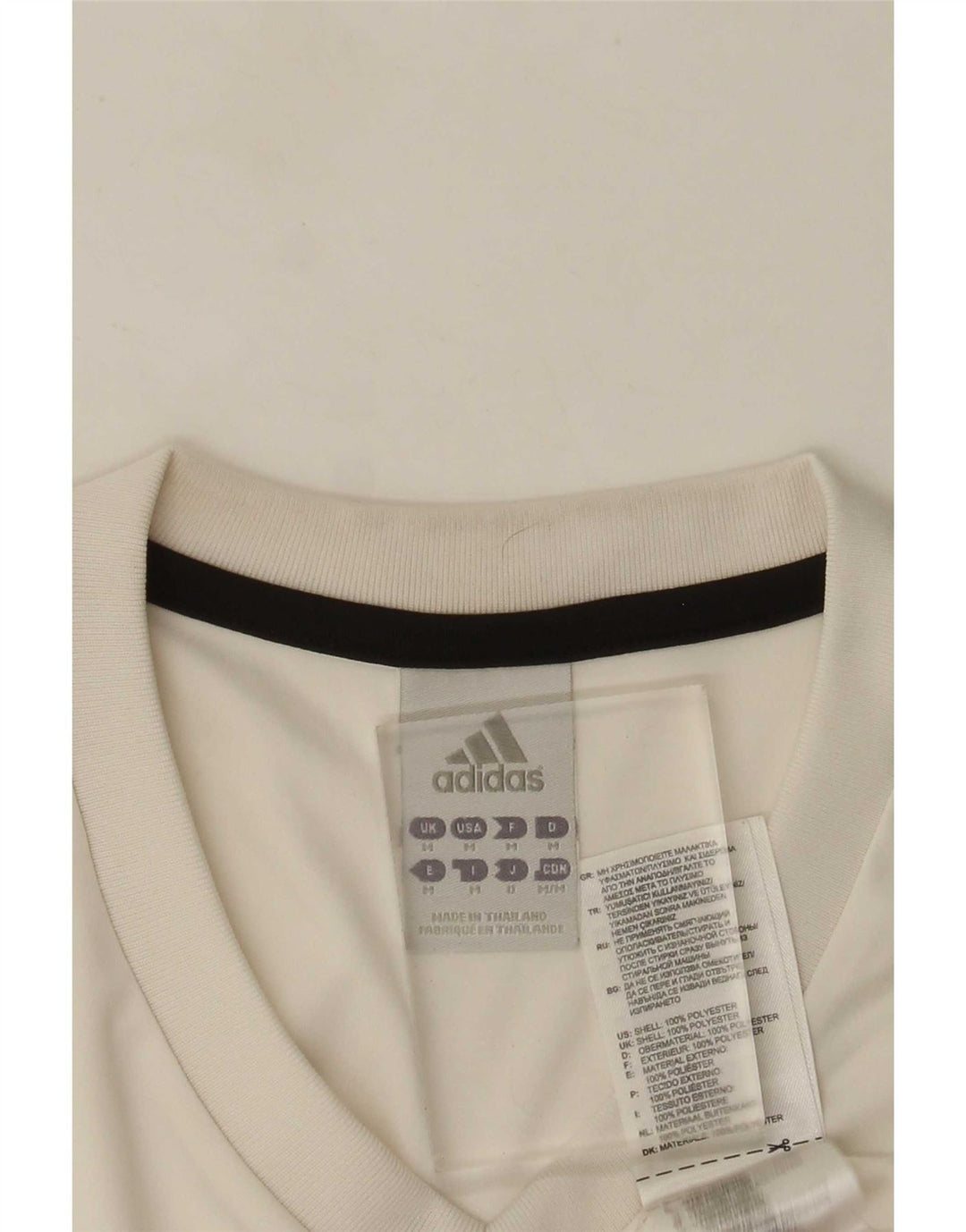 T-shirt Adidas Climalite da uomo Top in poliestere bianco medio