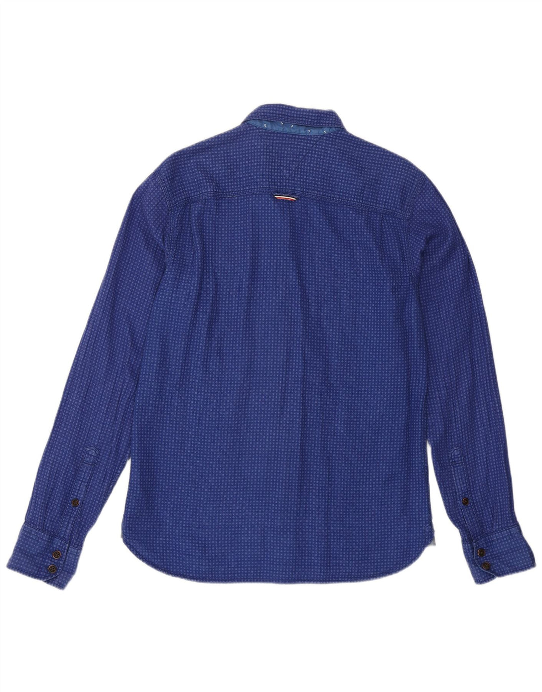 Camicia da uomo Tommy Hilfiger in cotone maculato blu medio