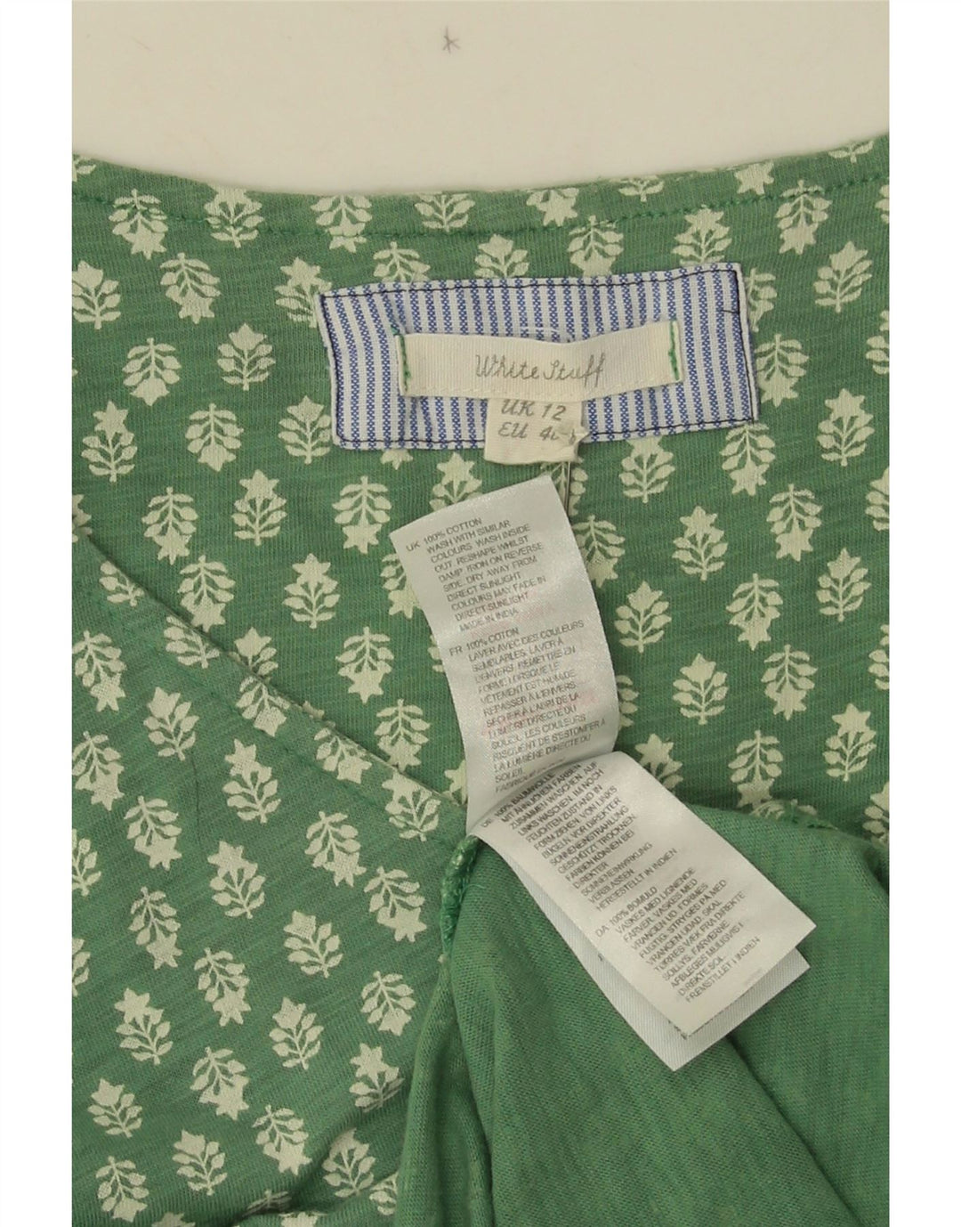 Abito lungo da donna White Stuff UK 12 Cotone floreale verde medio