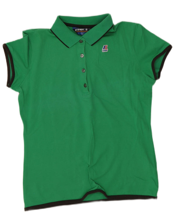 Polo Bambina K-Way 5-6 Anni Cotone Verde