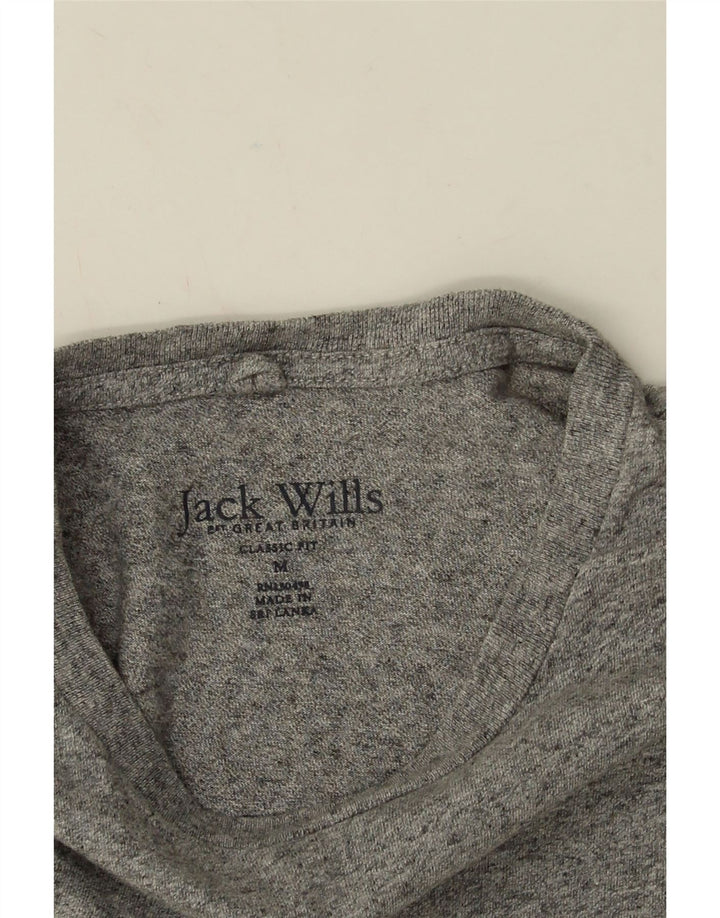 T-shirt da uomo dalla vestibilità classica Jack Wills Top in cotone grigio medio