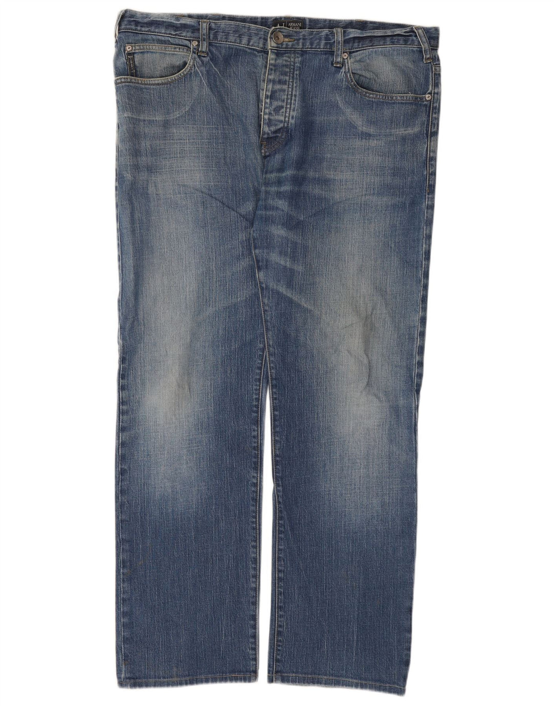 Jeans dritti da uomo Armani W36 L30 in cotone blu