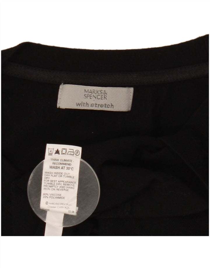 Top Bolero da donna Marks & Spencer UK 14 viscosa nera media
