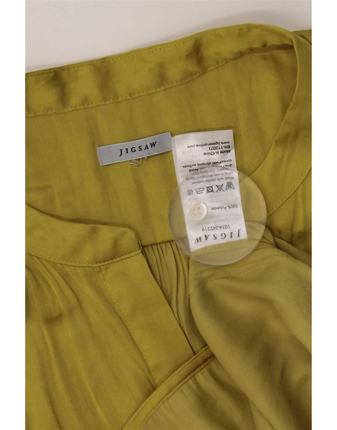 Top tunica senza maniche da donna Jigsaw grande poliestere giallo
