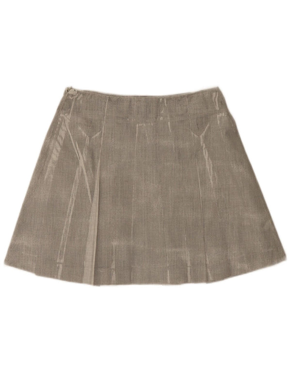 Minigonna Plissettata Donna Trussardi IT 42 Media W28 Grigio Spinato