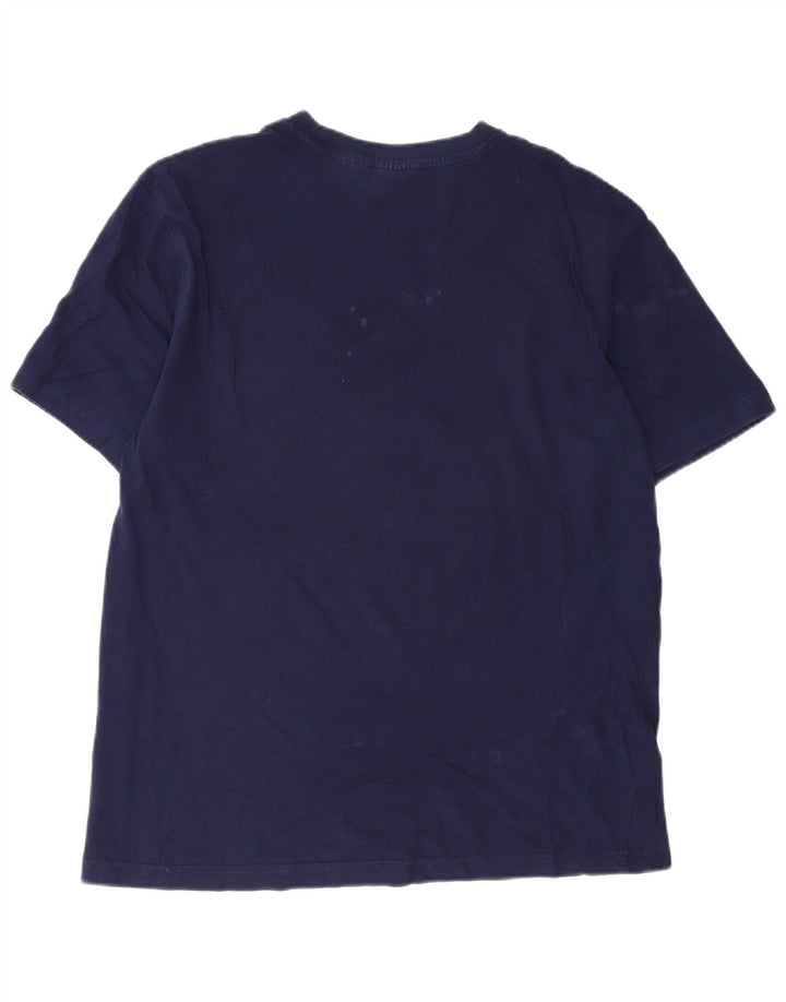 T-shirt grafica da uomo Fila Top in cotone blu navy medio