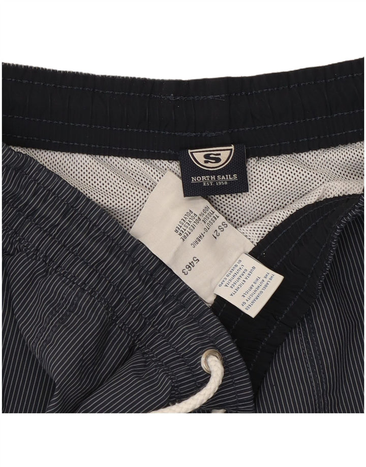 Pantaloncini da bagno da uomo North Sails grandi in poliestere a righe blu navy