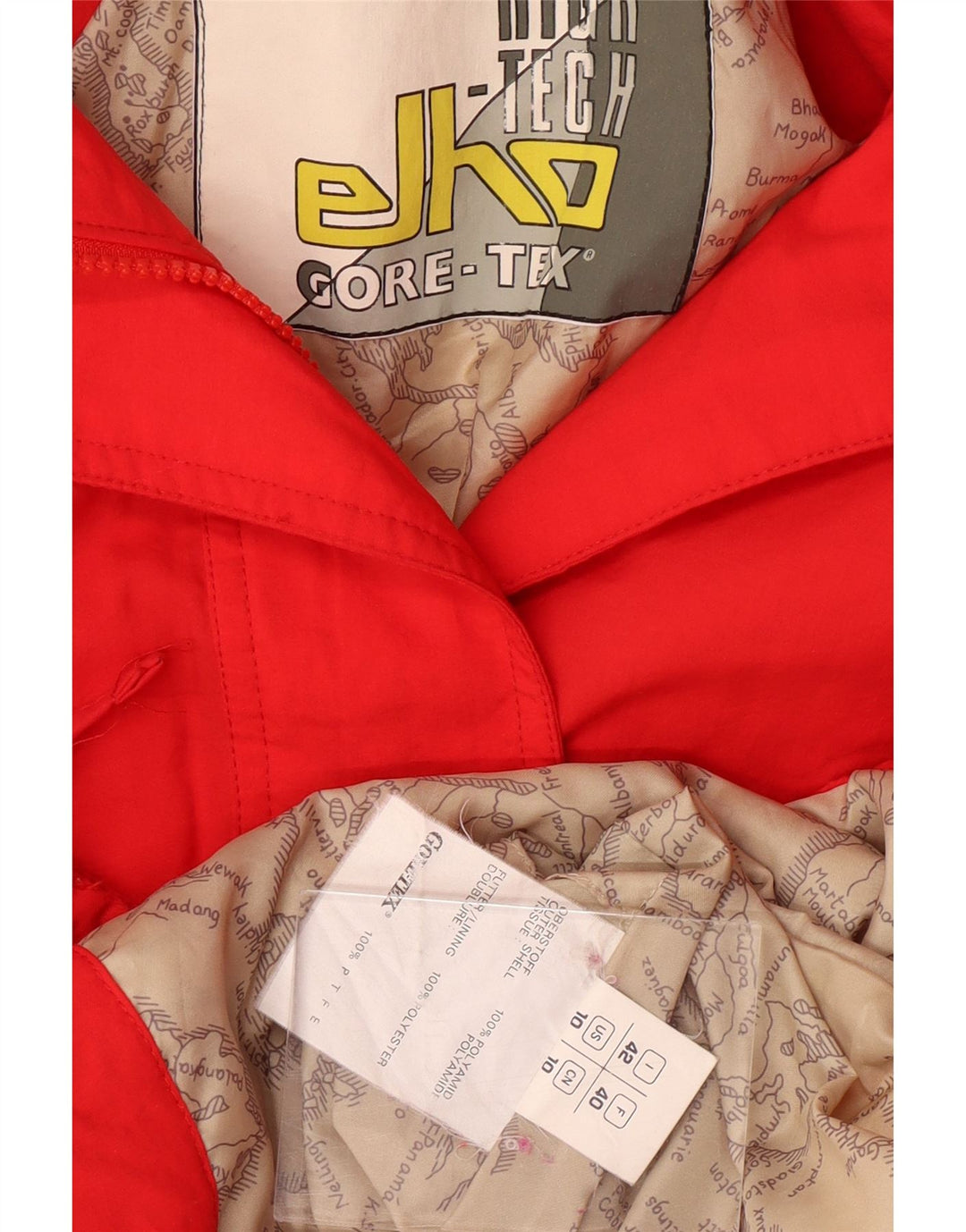 Giacca da sci da donna ELHO Gore-Tex dal taglio ampio IT 42 Medium Red Poliammide