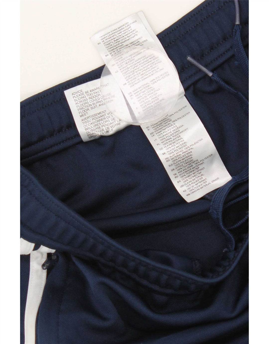 Pantaloni da tuta Adidas Climalite da uomo piccoli in poliestere blu navy