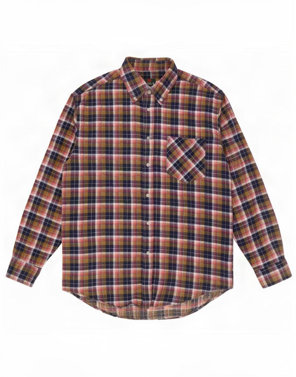 Camicia in flanella da uomo Nanuk, cotone scozzese grande multicolore