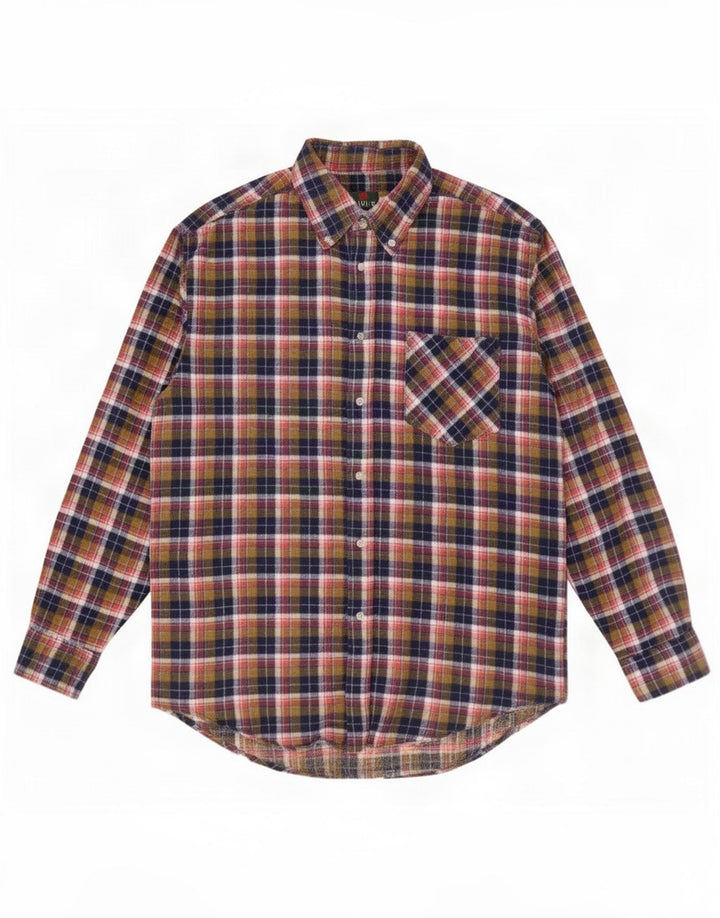 Camicia in flanella da uomo Nanuk, cotone scozzese grande multicolore