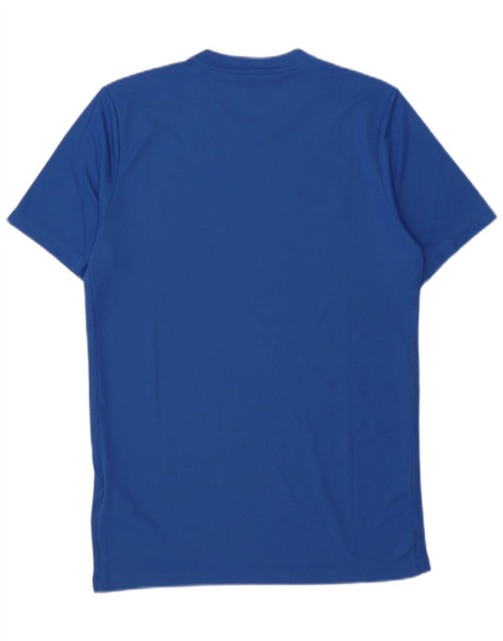 T-shirt grafica Nike Dri Fit da uomo, top in poliestere blu medio