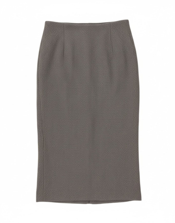 ZARA Womens Straight Skirt Medium W28  Grey Chevron Polyester Vintage Zara and Second-Hand Zara from Messina Hembry 